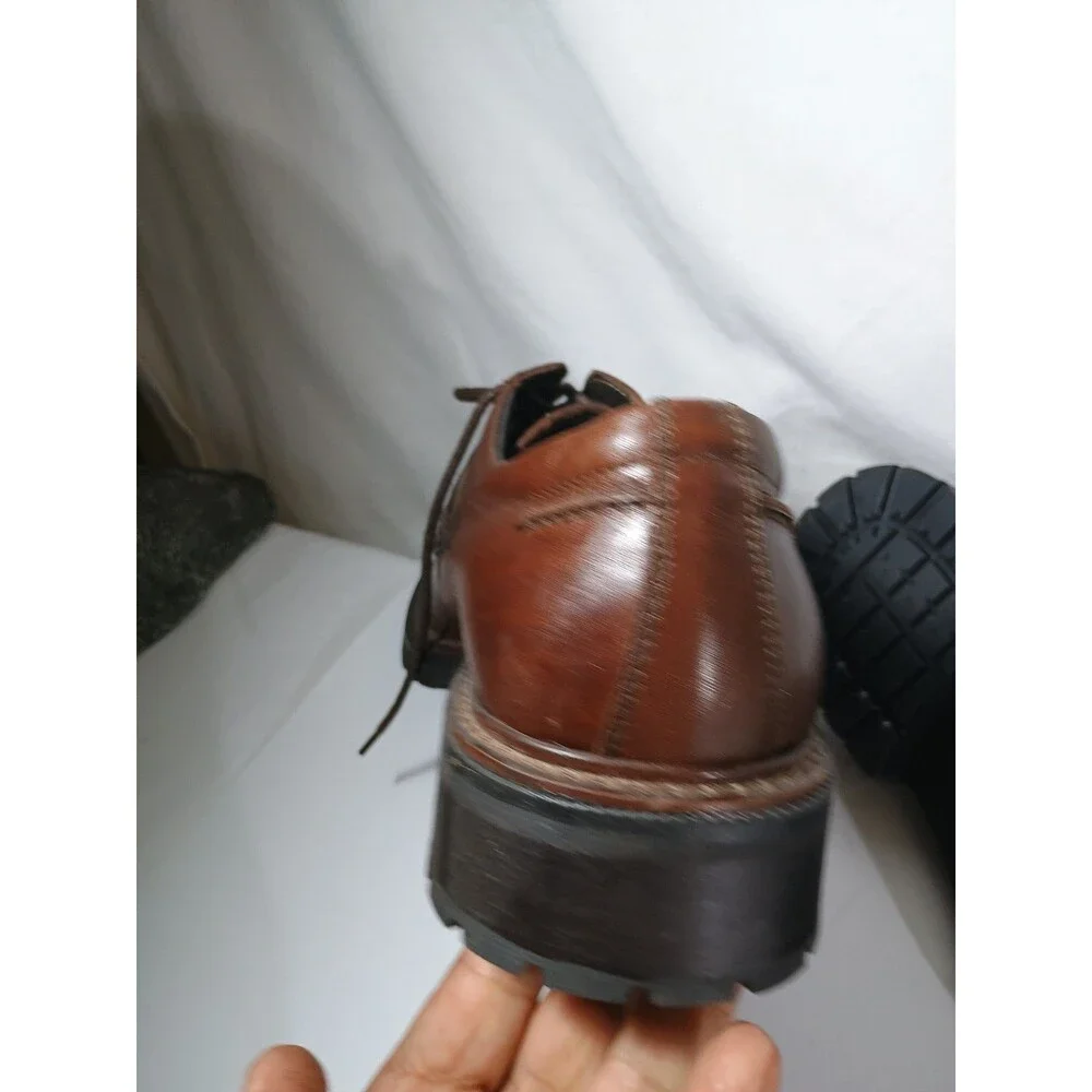 Alfani Made in Italy Men Size 12 M Brown Leather Man Made Sole